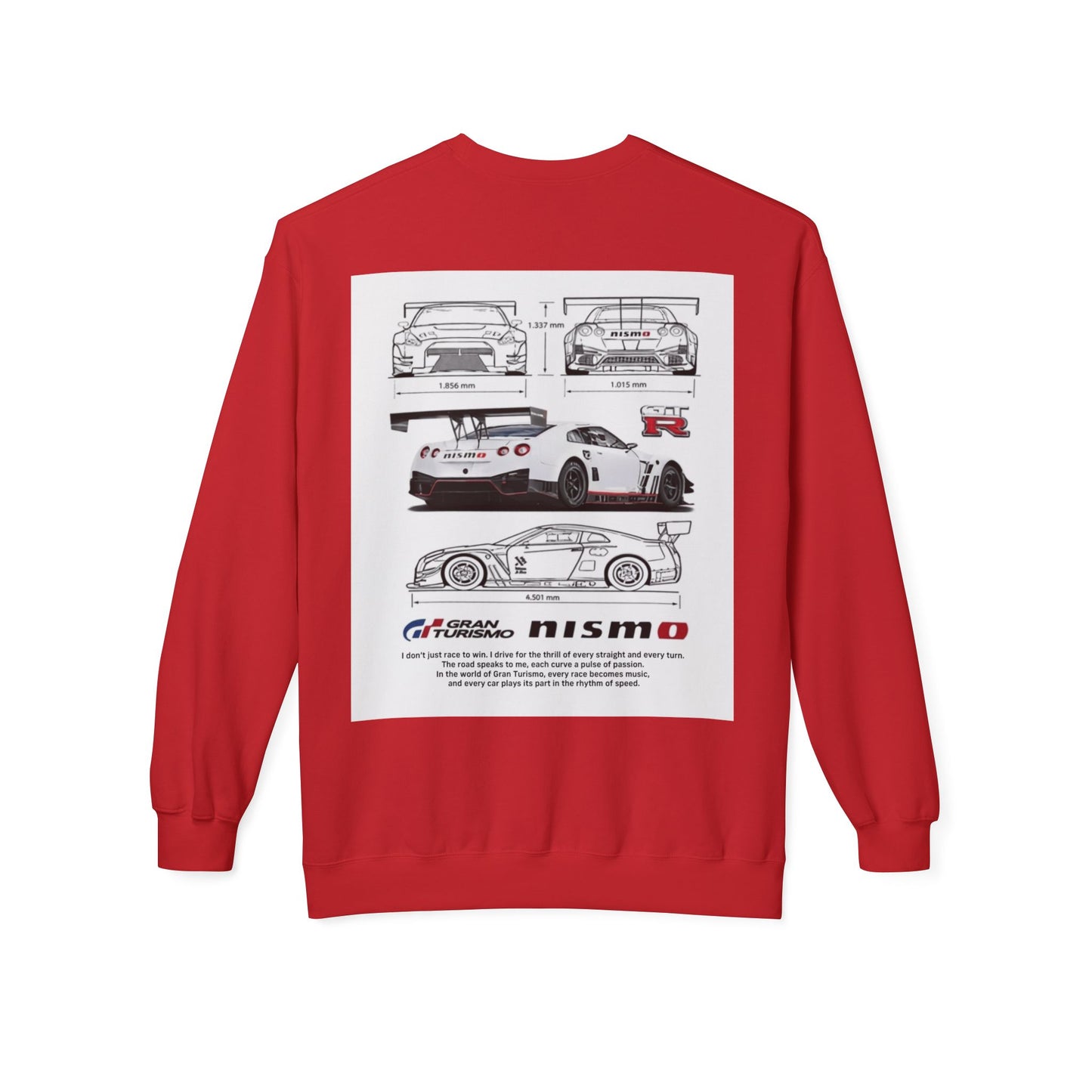 NISMO GT-R Illustration Crewneck Sweatshirt — "I don't chase trophies, I chase the feeling"