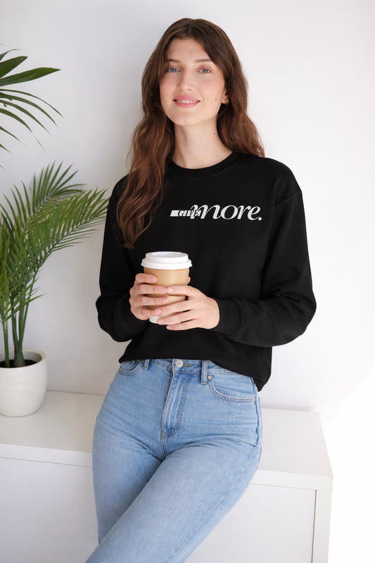 Minimal "Give More." Crewneck Sweatshirt