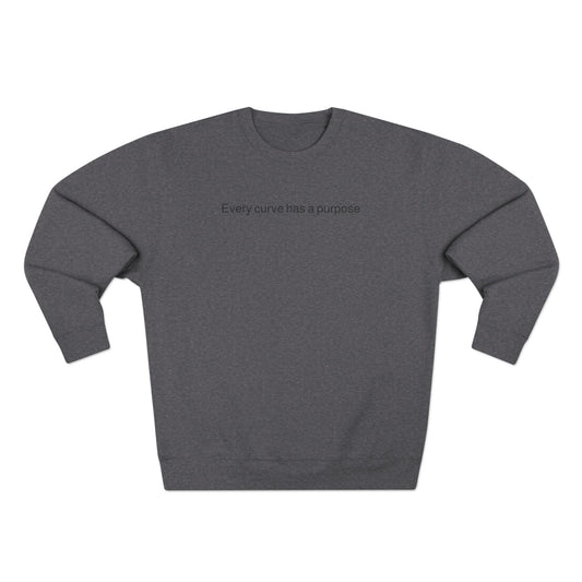 Porsche Pink Poster Crewneck Sweatshirt — "Every curve has a purpose"