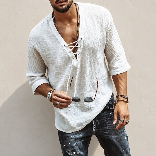 Linen Up Corn Mid Sleeved T-shirt
