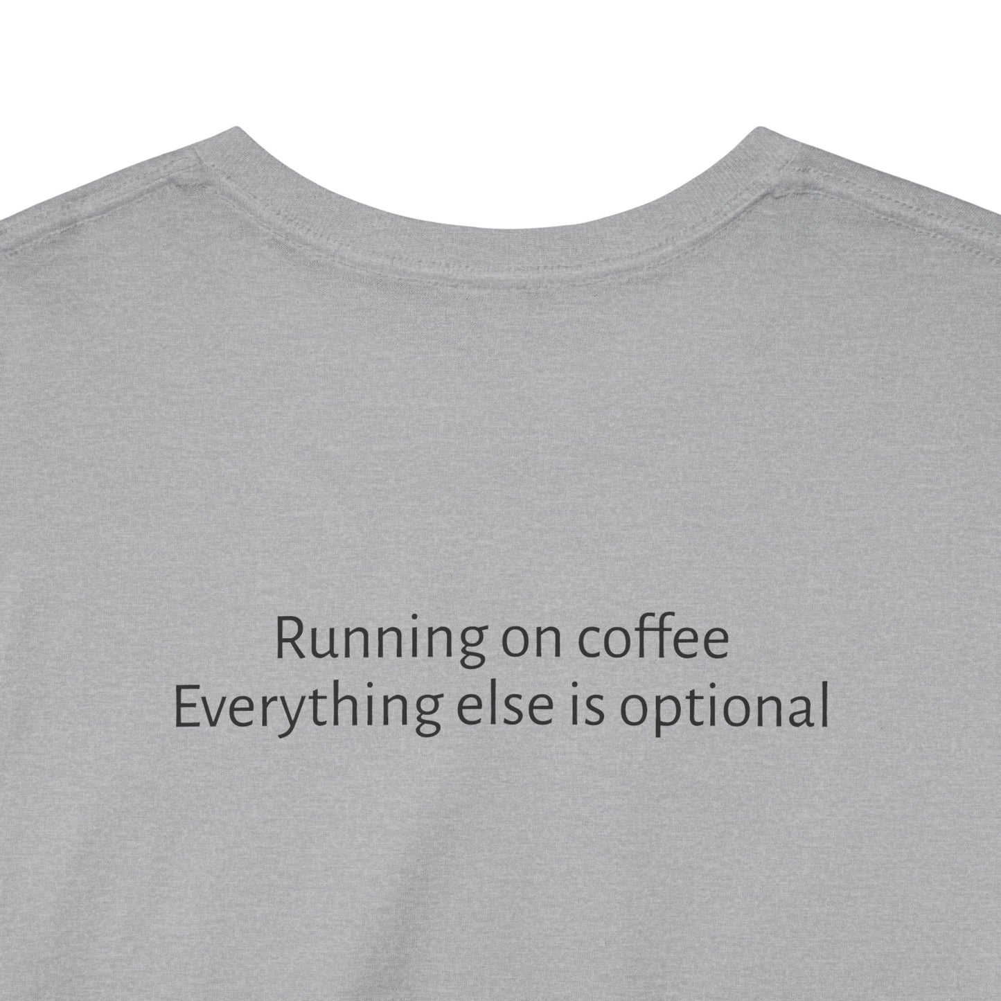 "Running on Coffee" Minimalist T-Shirt
