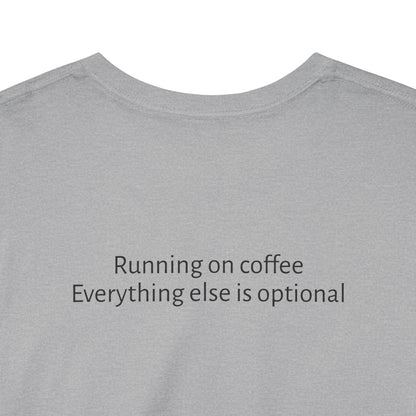 "Running on Coffee" Minimalist T-Shirt
