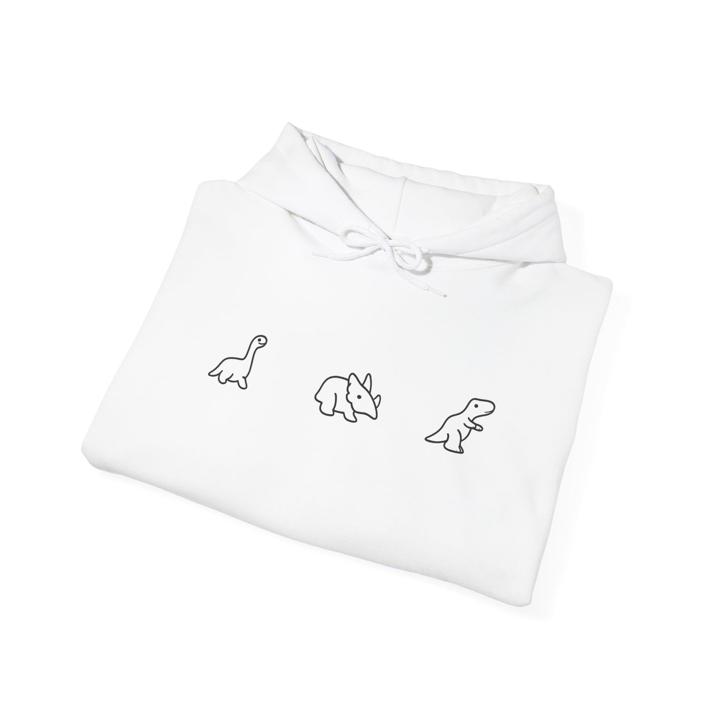 Minimal Dinosaur Trio Hoodie