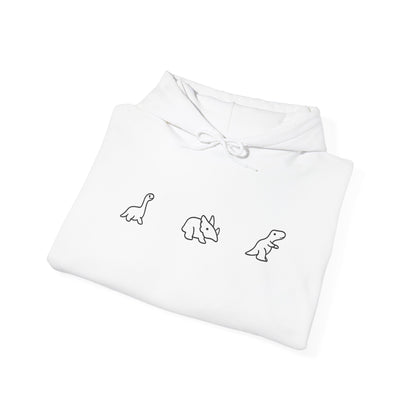 Minimal Dinosaur Trio Hoodie
