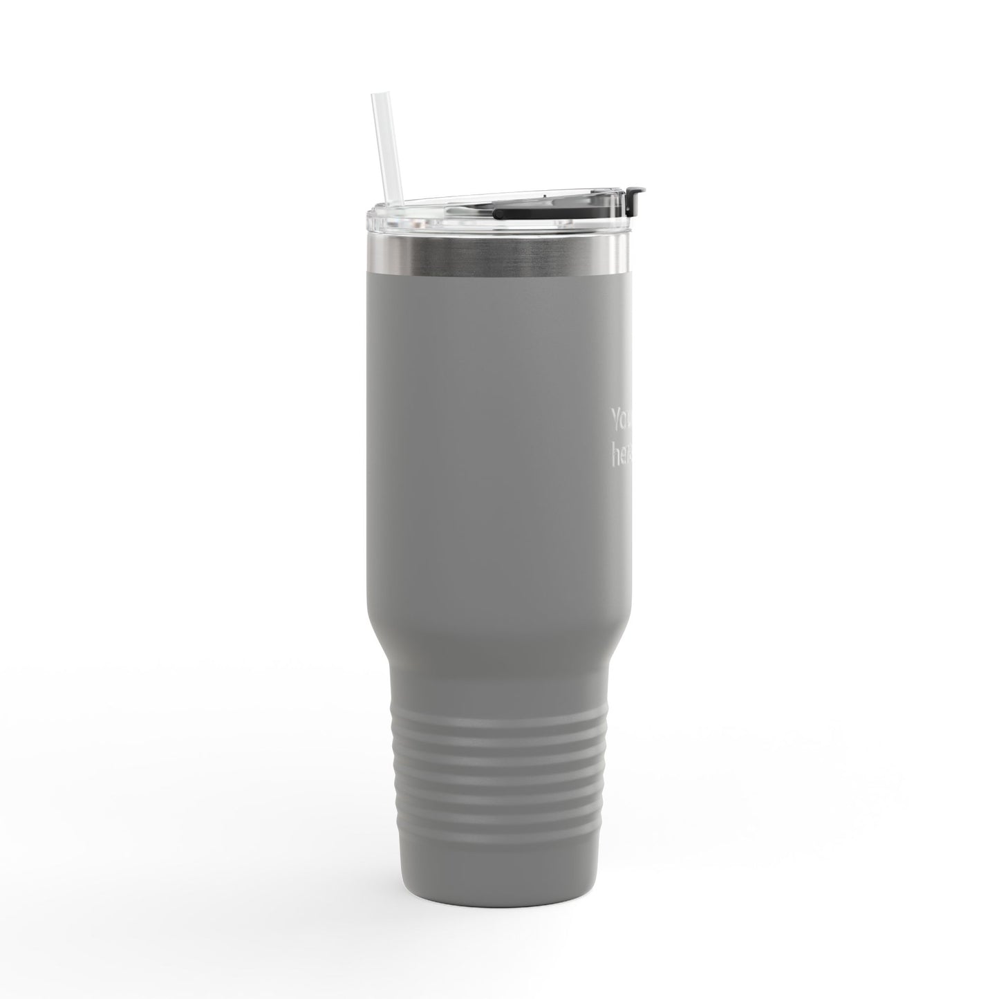 40oz Insulated Travel Mug – Double-Wall Stainless Tumbler with Straw & Handle