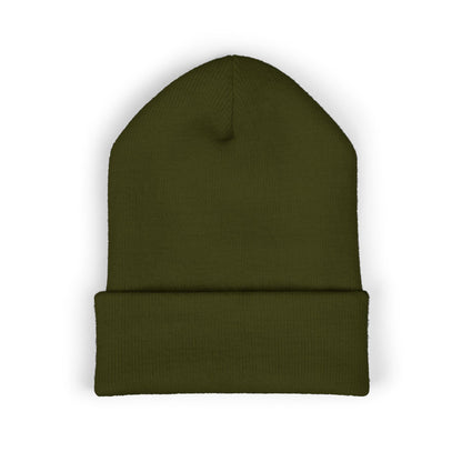 Daisy Embroidered Cuffed Beanie