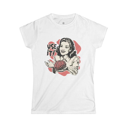 Women's Tee — Retro 'Use It!' Knitting Graphic T-Shirt