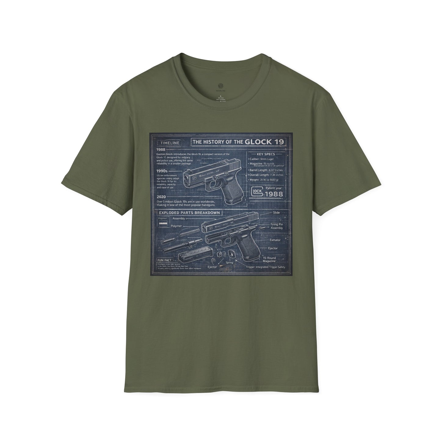 Glock 19 Blueprint T-Shirt