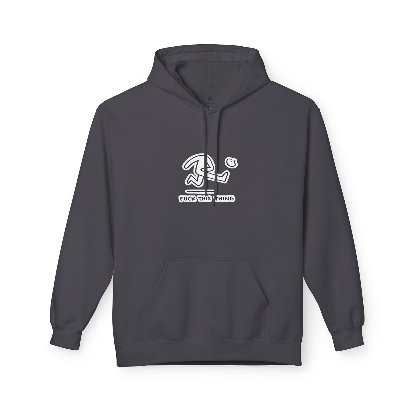 Minimalist Stick Figure Hoodie "Fuck This Thing"