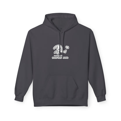 Minimalist Stick Figure Hoodie "Fuck This Thing"