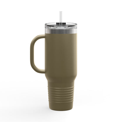 40oz Insulated Travel Mug – Double-Wall Stainless Tumbler with Straw & Handle