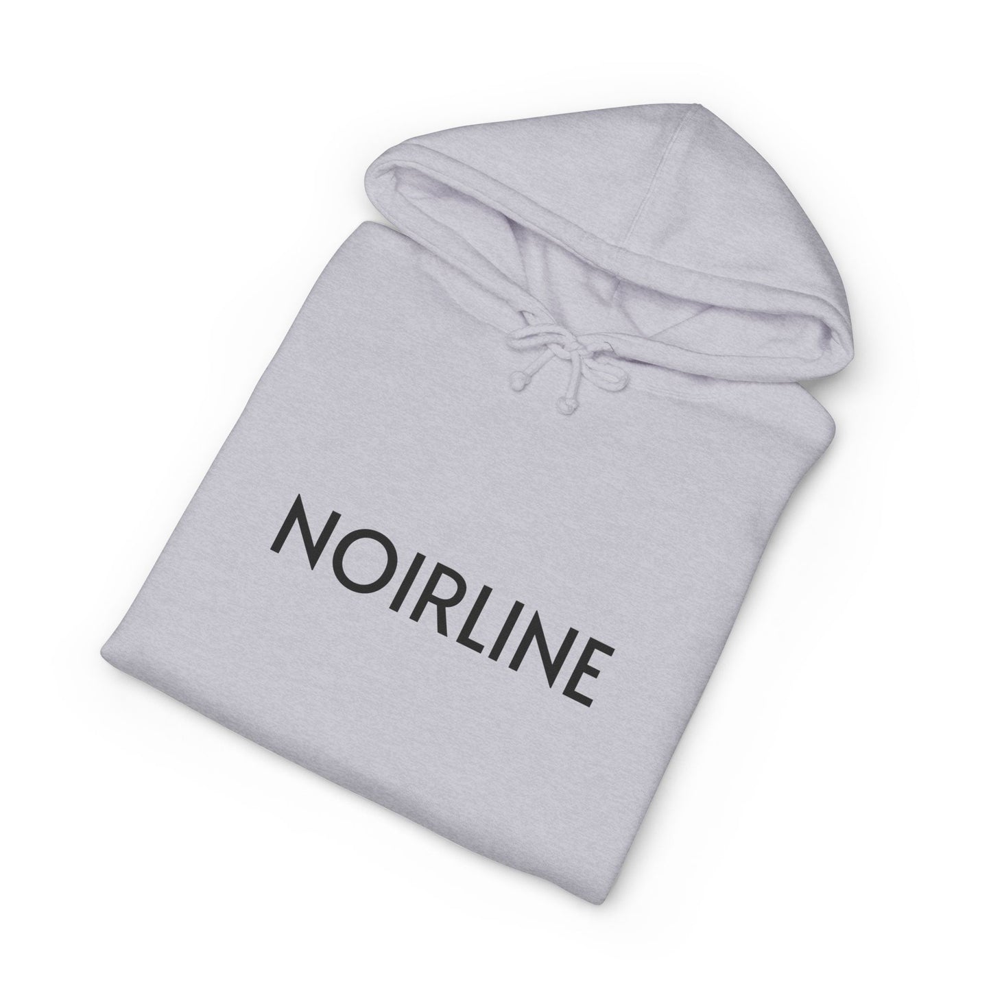 Noirline Hoodie — White Graphic Hoodie with 'NOIRLINE' Front Text