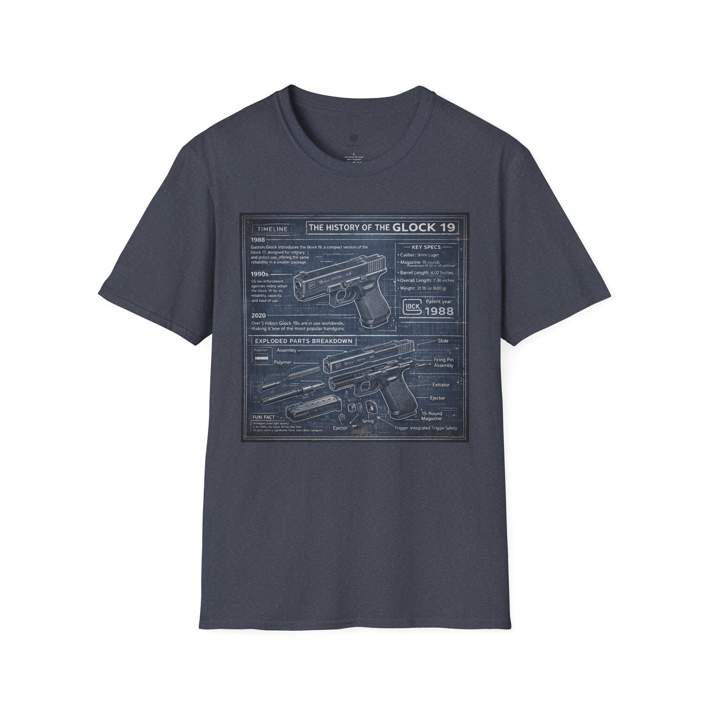 Glock 19 Blueprint T-Shirt