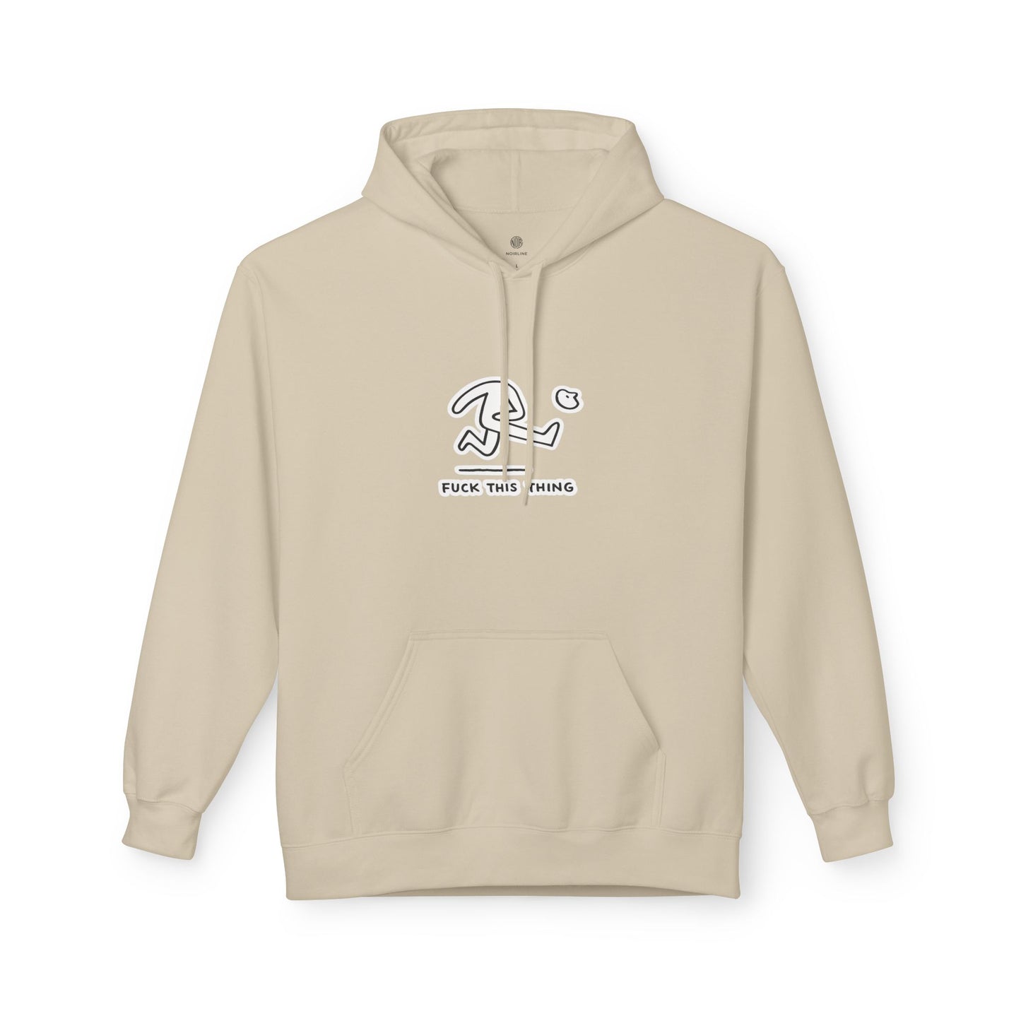 Minimalist Stick Figure Hoodie "Fuck This Thing"