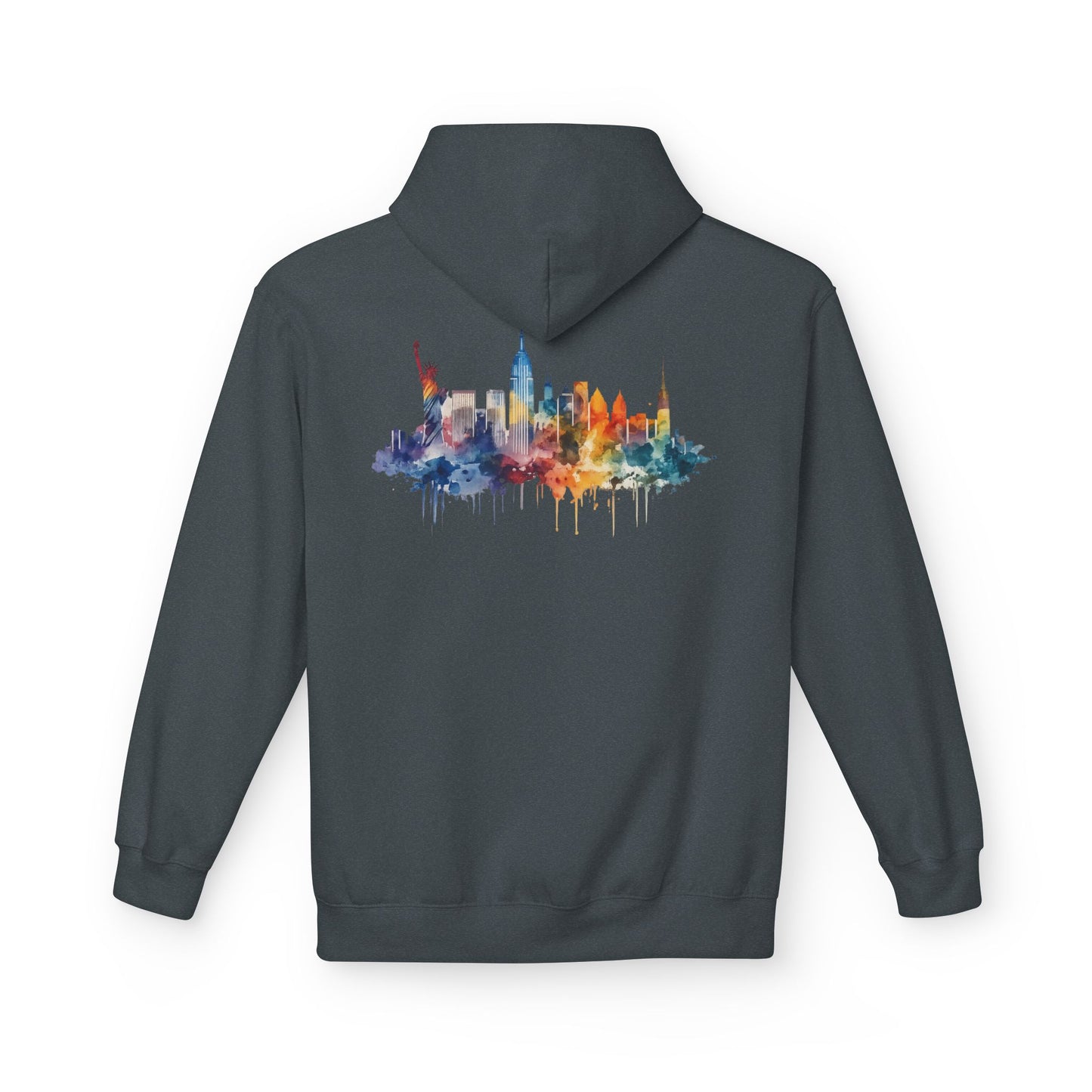 New York Skyline Watercolor Hoodie