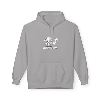 Minimalist Stick Figure Hoodie "Fuck This Thing"