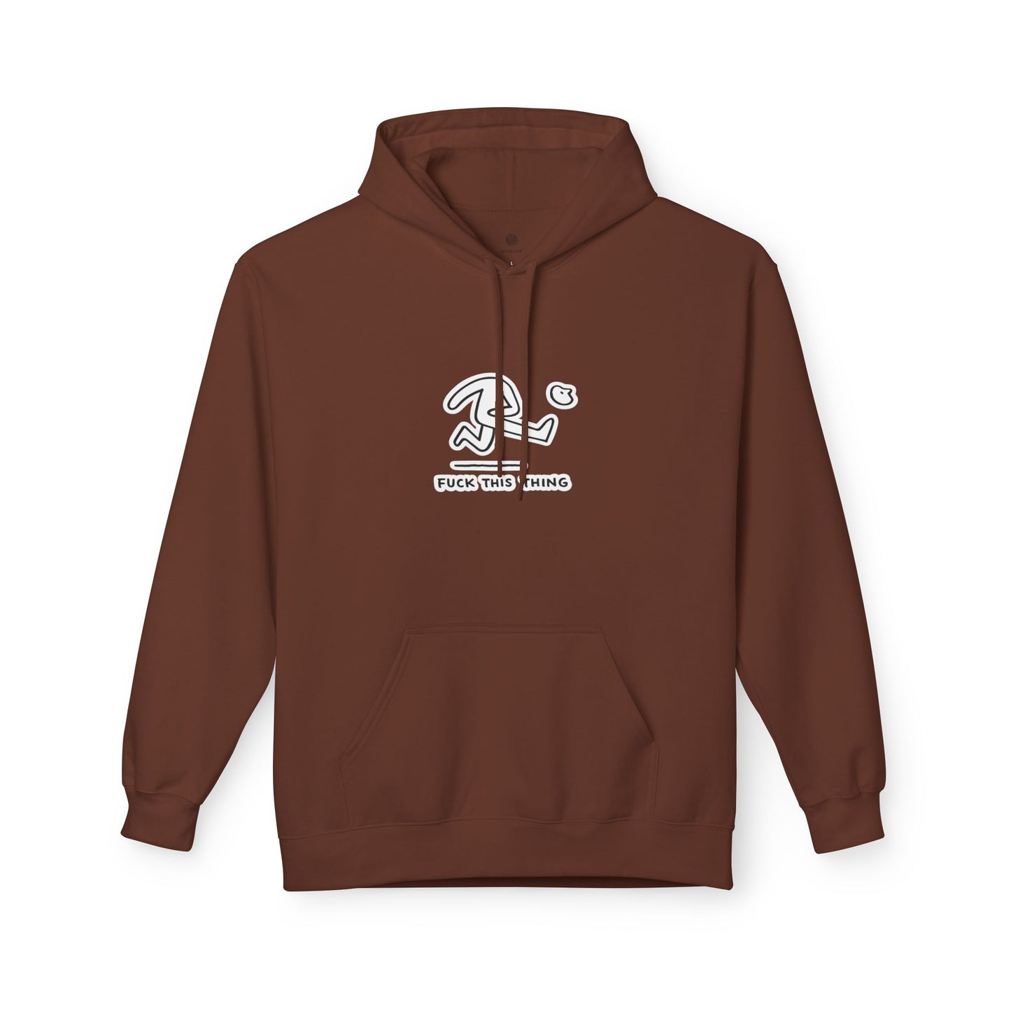 Minimalist Stick Figure Hoodie "Fuck This Thing"