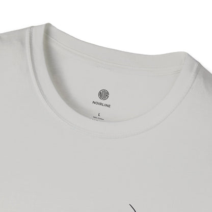 Abstract Line Art Vase T-Shirt — Minimalist Floral Face Graphic