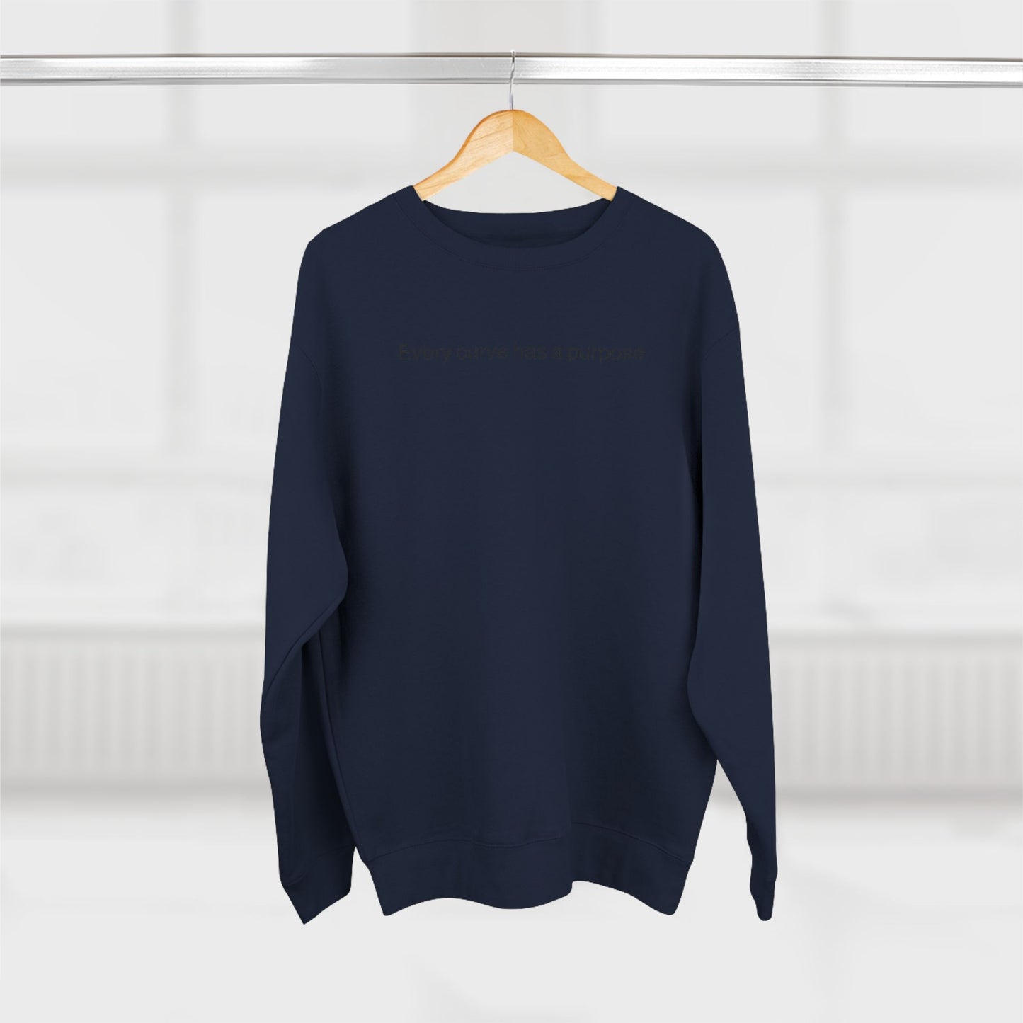 Porsche Pink Poster Crewneck Sweatshirt — "Every curve has a purpose"