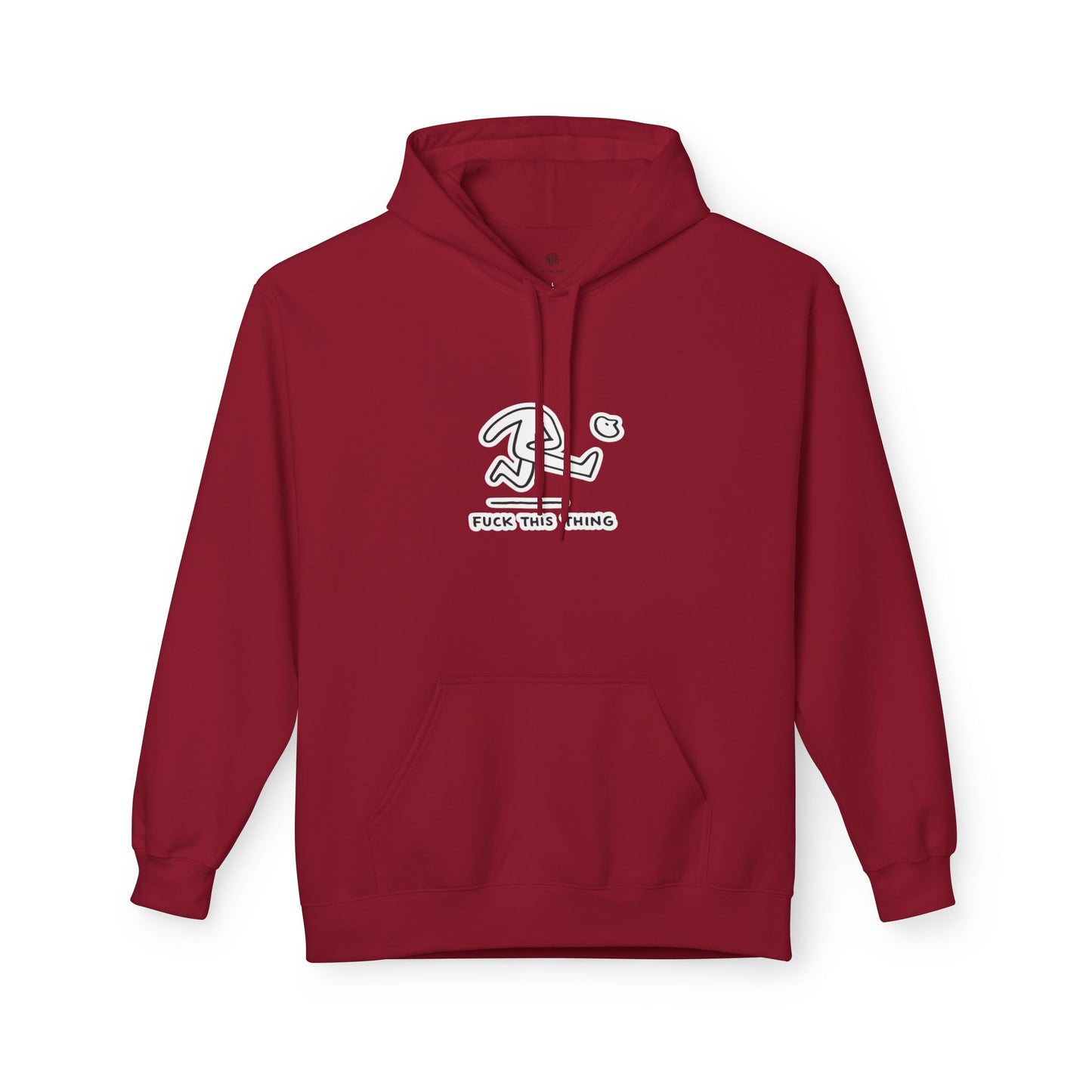 Minimalist Stick Figure Hoodie "Fuck This Thing"
