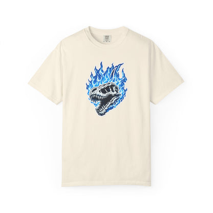Blue Flame Dino Skull T-Shirt