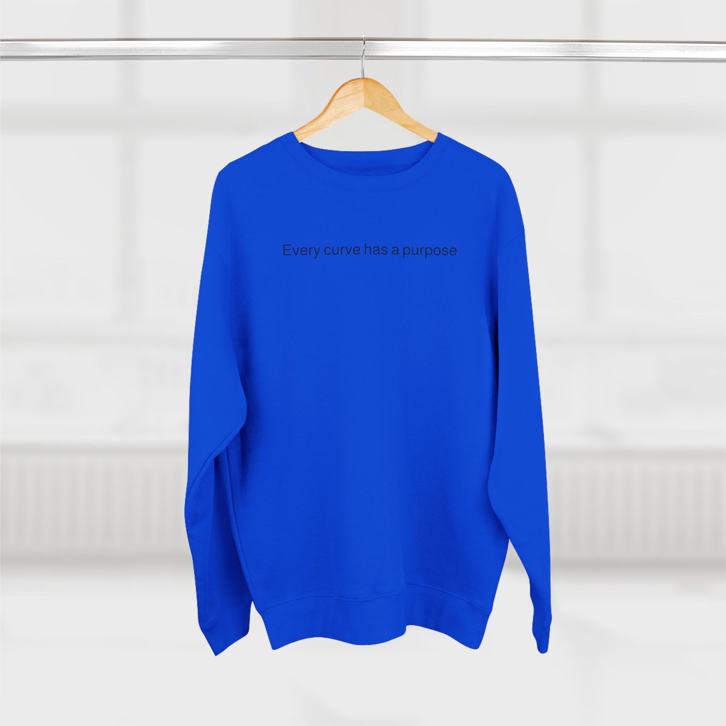 Porsche Pink Poster Crewneck Sweatshirt — "Every curve has a purpose"