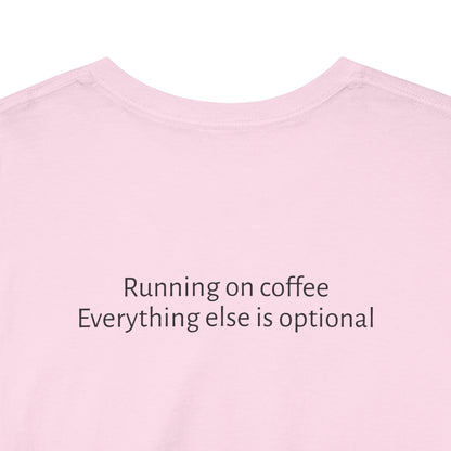 "Running on Coffee" Minimalist T-Shirt