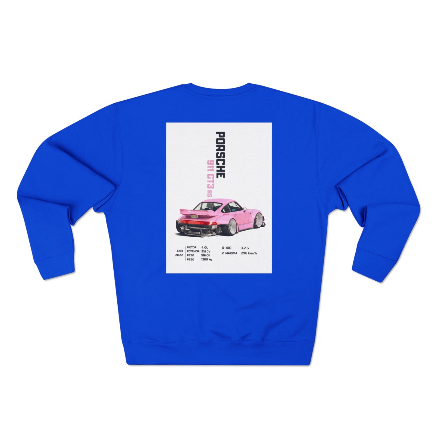 Porsche Pink Poster Crewneck Sweatshirt — "Every curve has a purpose"