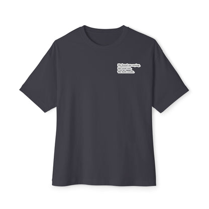 We both cried Minimalist White Boxy Tee