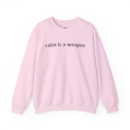 Calm Is a Weapon Sweatshirt — Starry Night Rose Graphic Crewneck