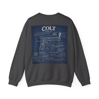Colt 1911 Blueprint Crewneck Sweatshirt