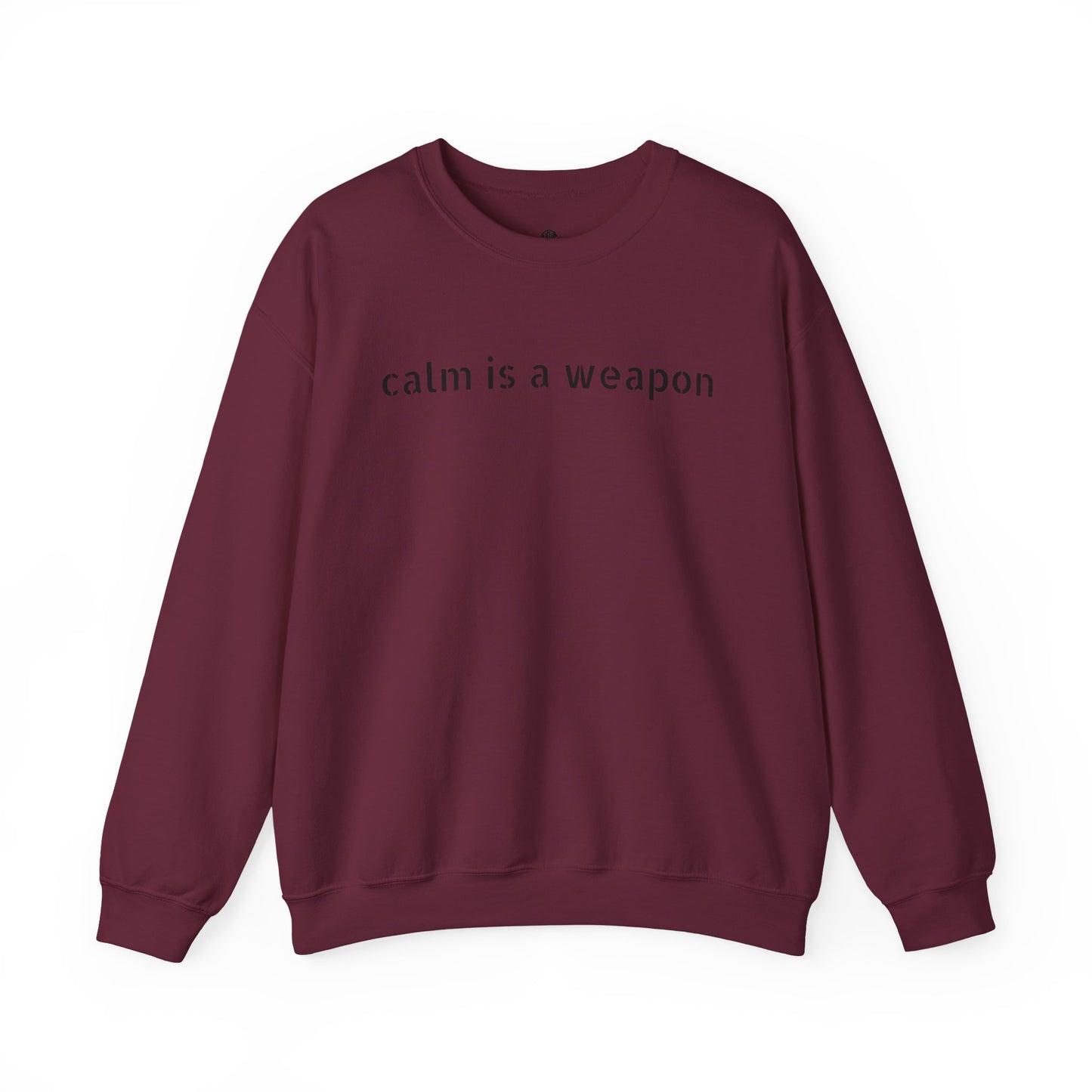 Calm Is a Weapon Sweatshirt — Starry Night Rose Graphic Crewneck