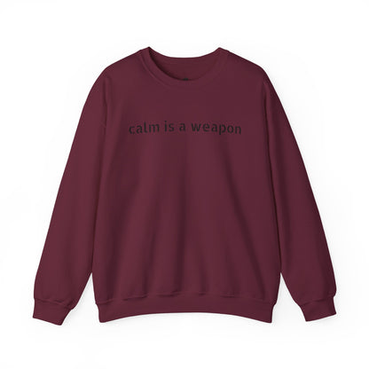 Calm Is a Weapon Sweatshirt — Starry Night Rose Graphic Crewneck