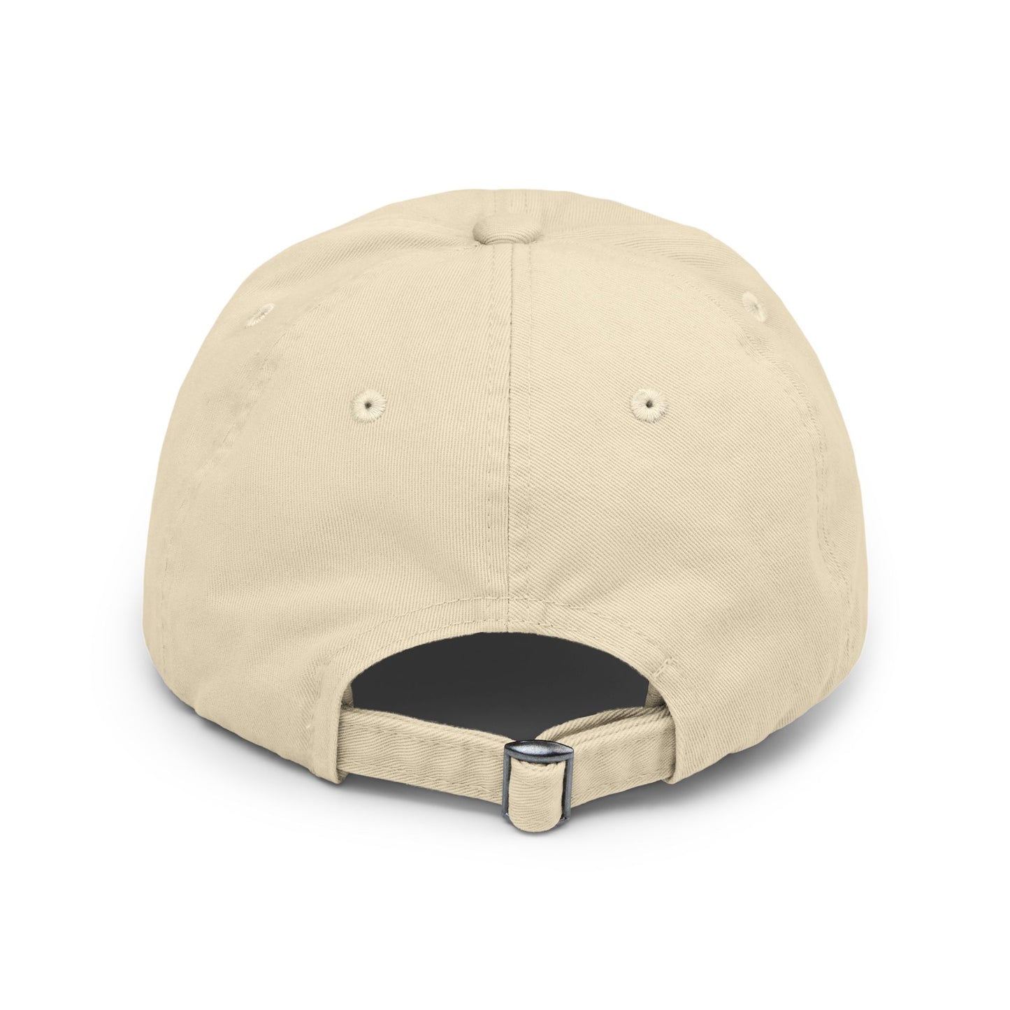 Distressed Black Cap with Sleepy Sheep Embroidery