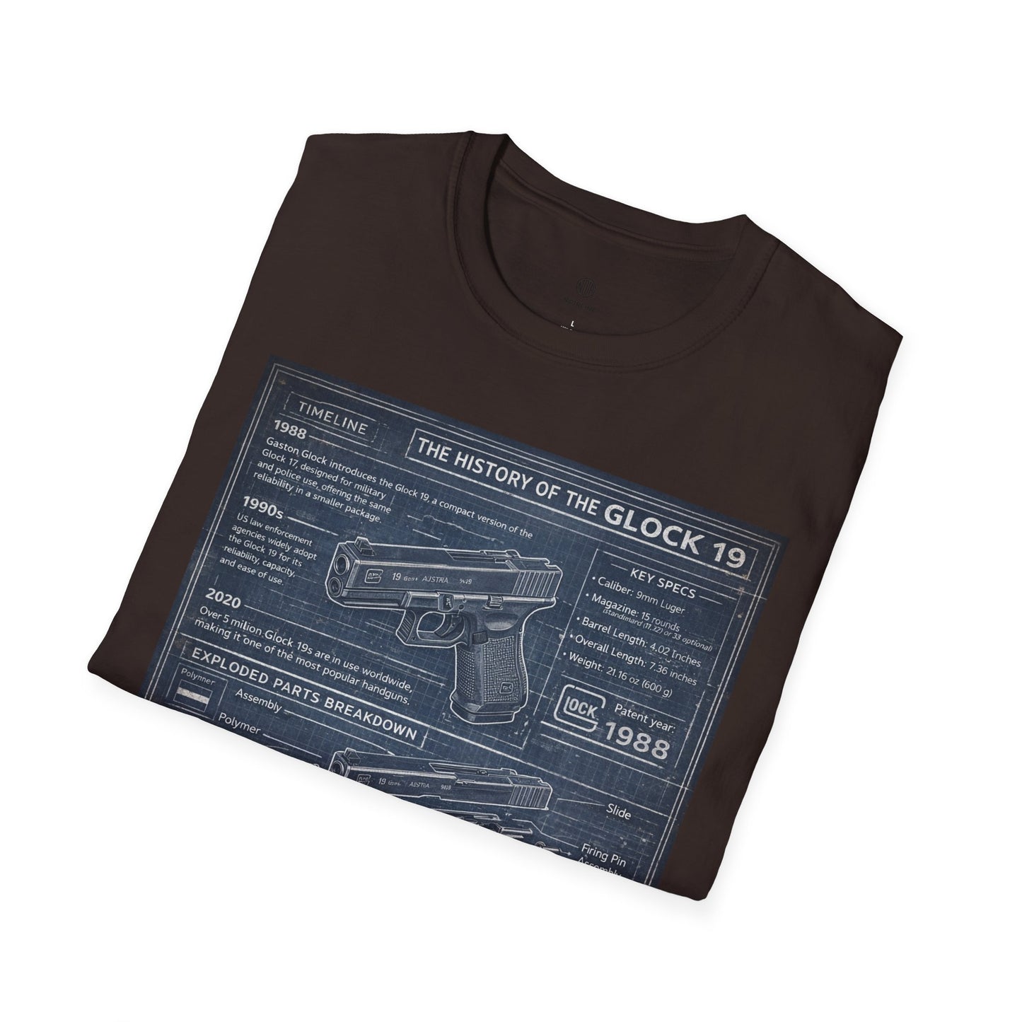 Glock 19 Blueprint T-Shirt