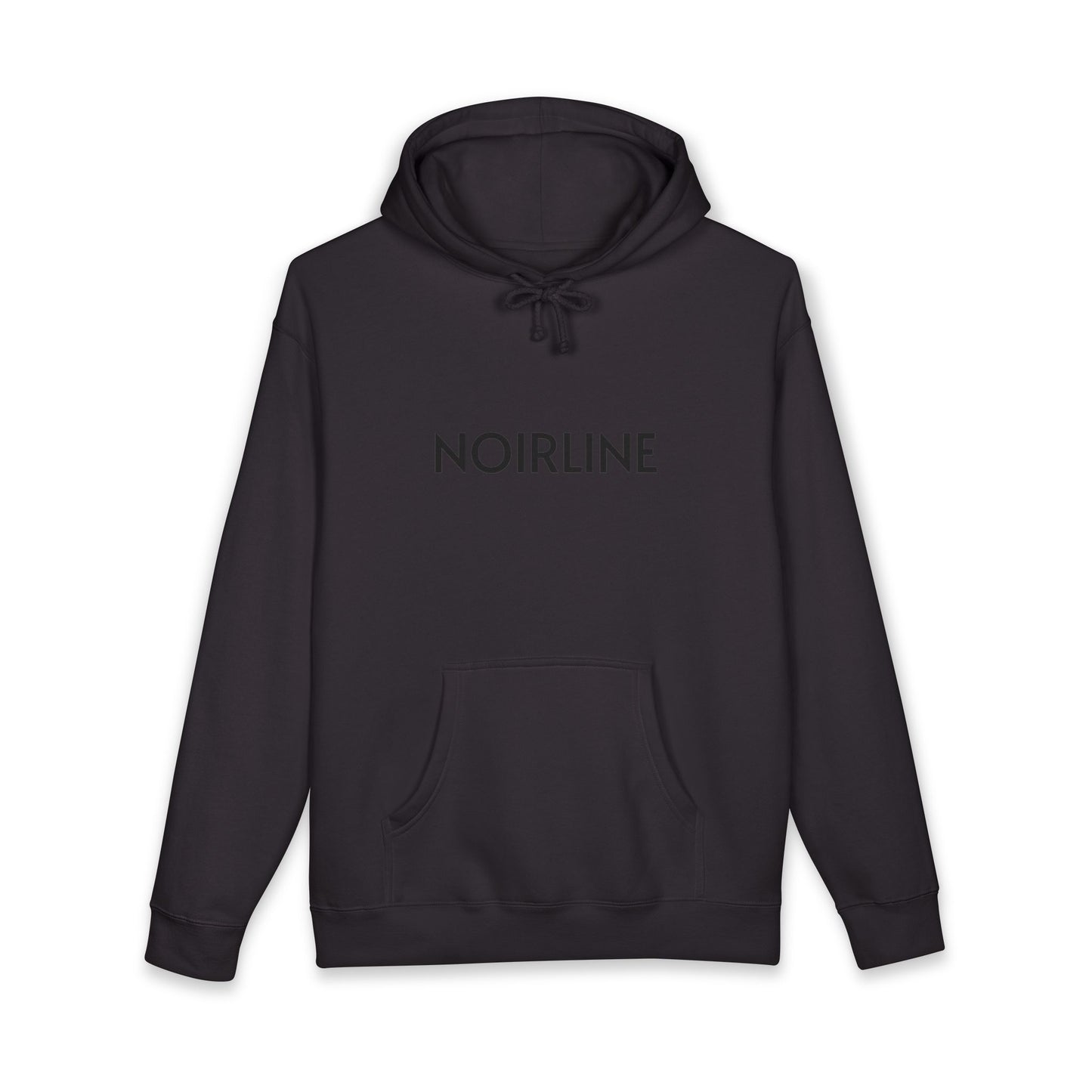 Noirline Hoodie — White Graphic Hoodie with 'NOIRLINE' Front Text