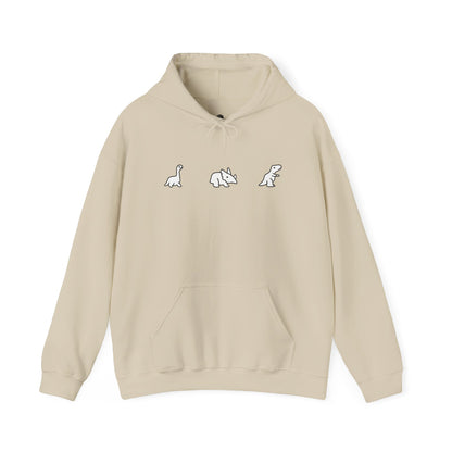 Minimal Dinosaur Trio Hoodie