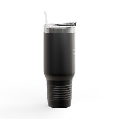 40oz Insulated Travel Mug – Double-Wall Stainless Tumbler with Straw & Handle