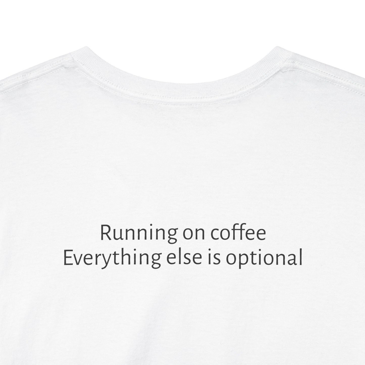 "Running on Coffee" Minimalist T-Shirt