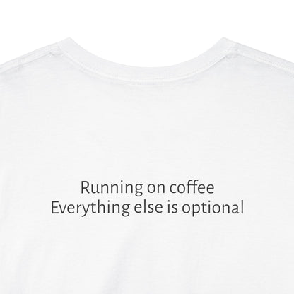 "Running on Coffee" Minimalist T-Shirt