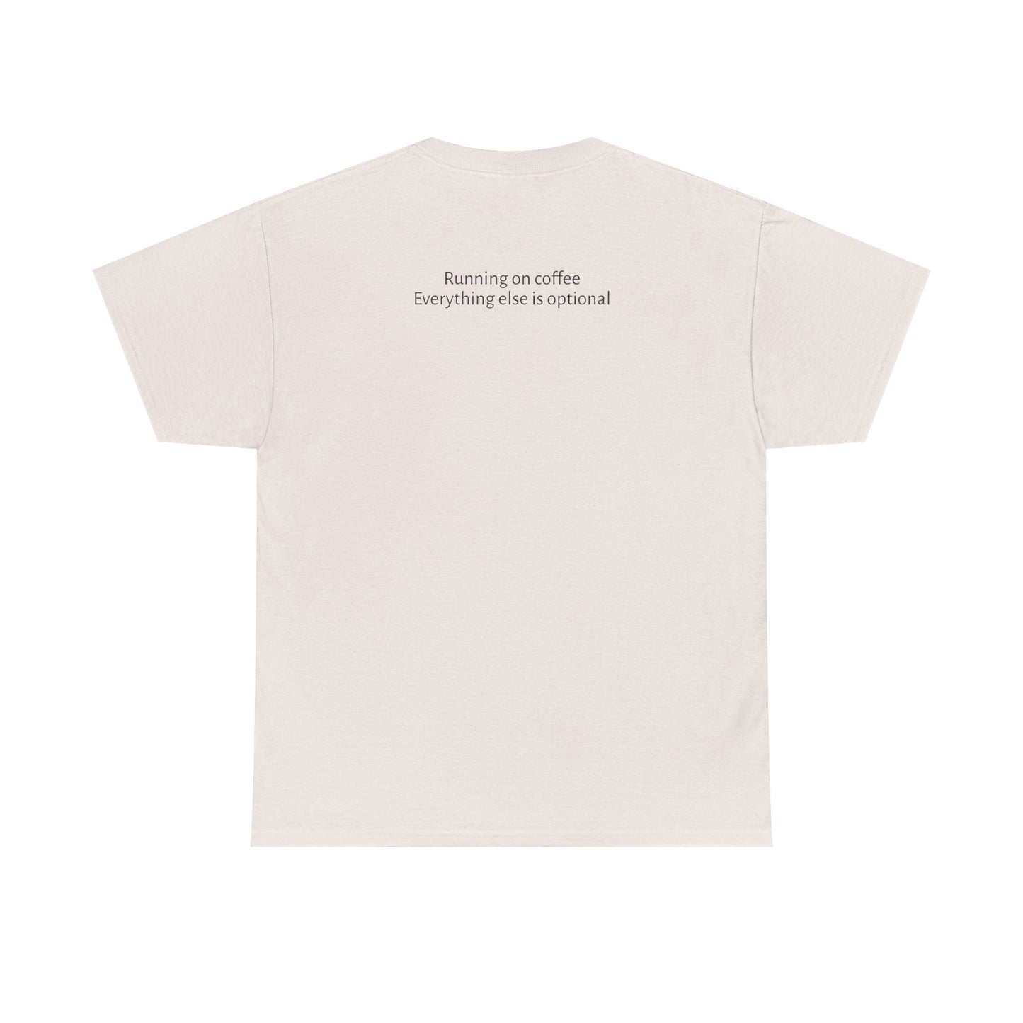 "Running on Coffee" Minimalist T-Shirt