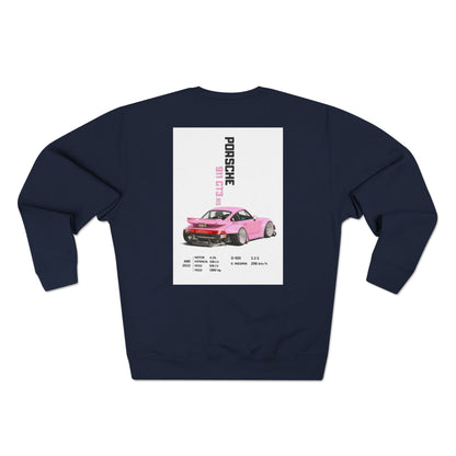 Porsche Pink Poster Crewneck Sweatshirt — "Every curve has a purpose"