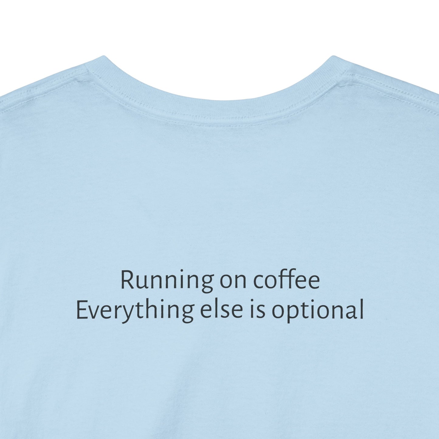 "Running on Coffee" Minimalist T-Shirt