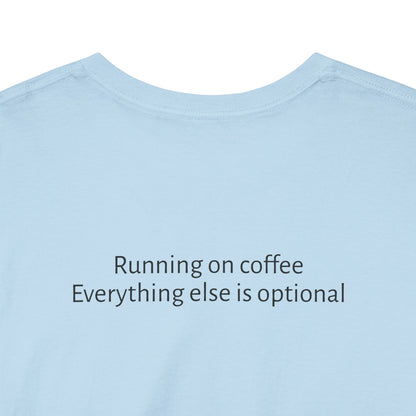 "Running on Coffee" Minimalist T-Shirt
