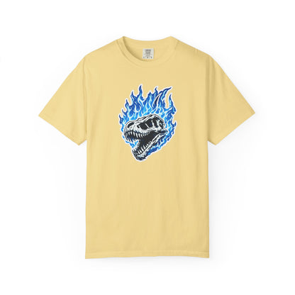 Blue Flame Dino Skull T-Shirt
