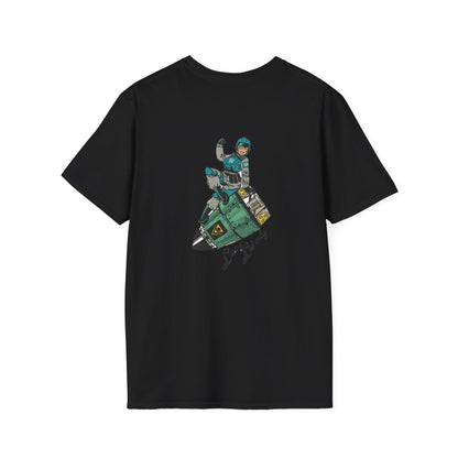Helldriver Lucy Liberty T-Shirt — Retro Watersport Illustration ("Live Fast, Stay Salty")