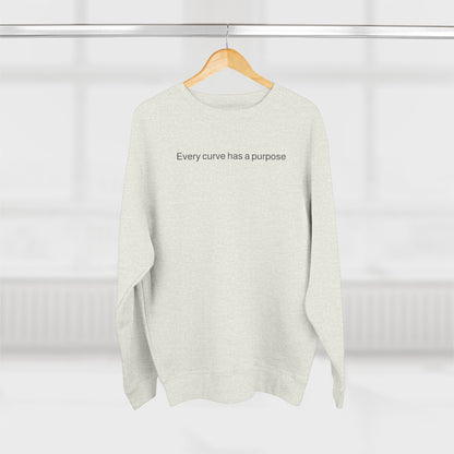 Porsche Pink Poster Crewneck Sweatshirt — "Every curve has a purpose"