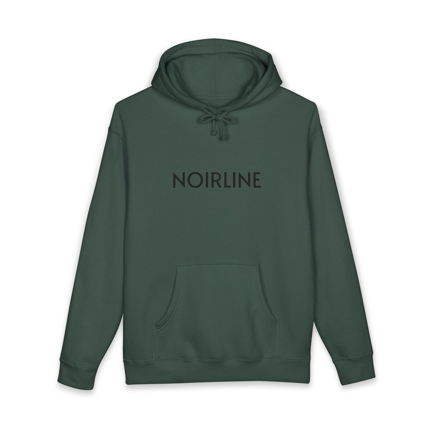 Noirline Hoodie — White Graphic Hoodie with 'NOIRLINE' Front Text
