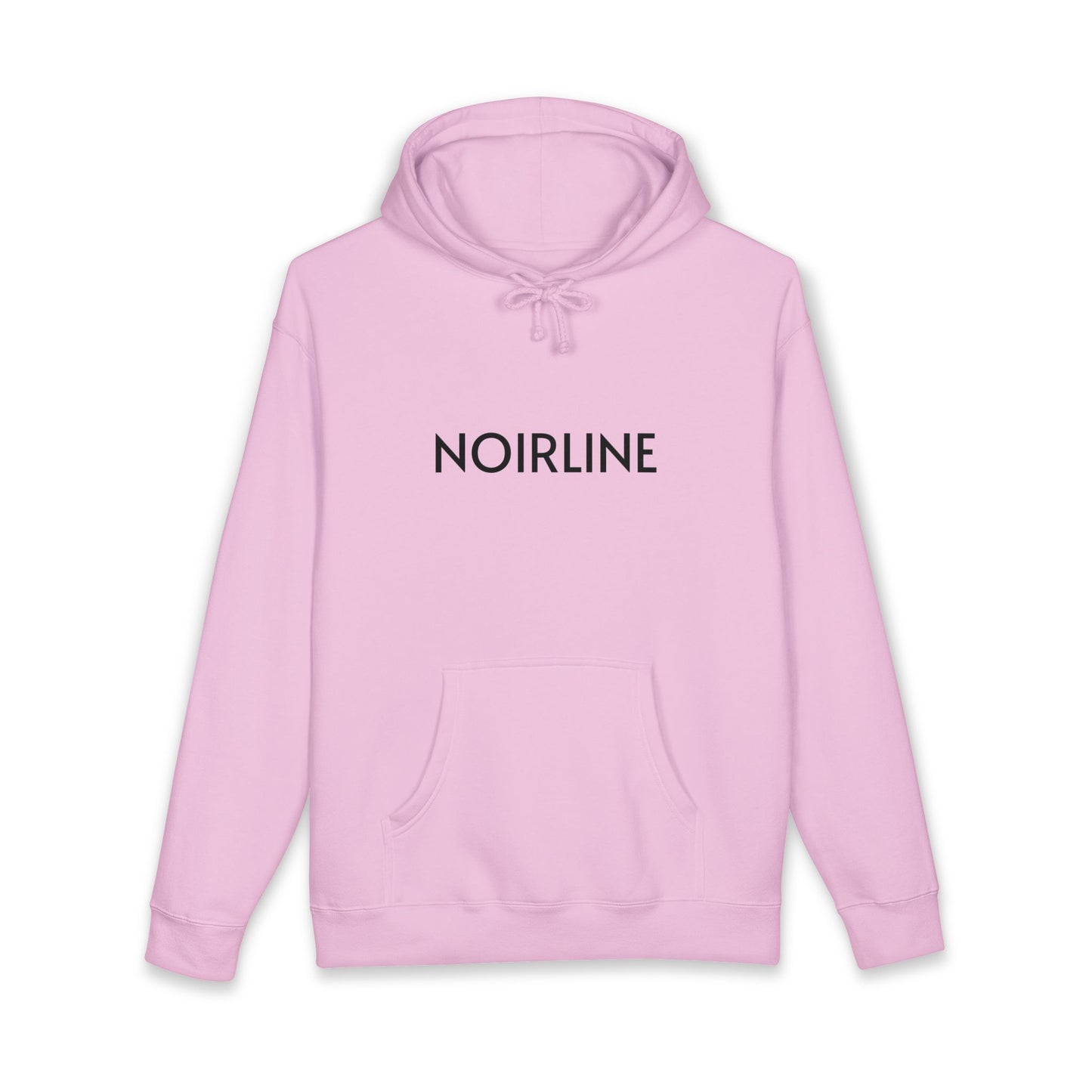 Noirline Hoodie — White Graphic Hoodie with 'NOIRLINE' Front Text