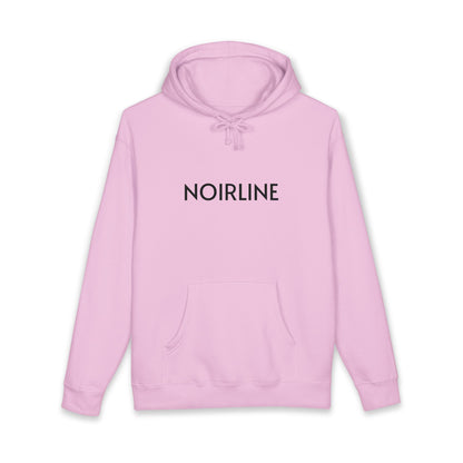 Noirline Hoodie — White Graphic Hoodie with 'NOIRLINE' Front Text